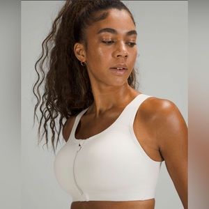 Lululemon Enlite Bra Zip Front *High Support, A–E CupsWhite Opal 38DD